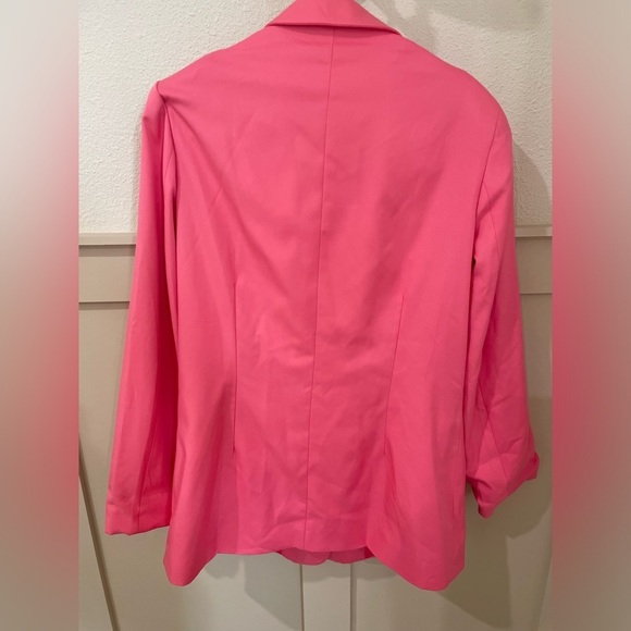 Nasty Gal Pink Blazer with Shoulder Pads Size 4 - Picture 6 of 6